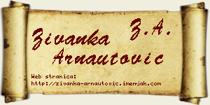 Živanka Arnautović vizit kartica